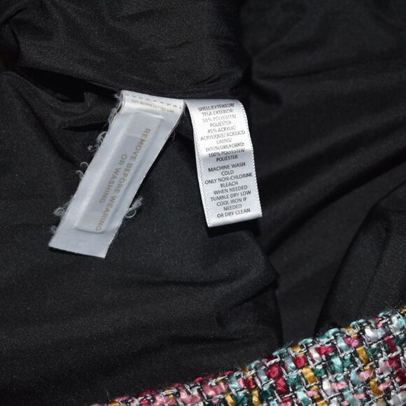 LOFT Rainbow Tweed Zipper Pocket Mini A Line Skirt Size 4P - Picture 4 of 7